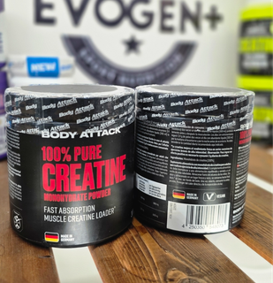 کراتین بادی اتک 300 گرمی (لاین اصلی آلمان و غیر اماراتی) BODY ATTACK 100% PURE CREATINE